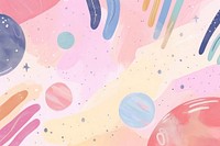 Cute pastel milky way illustration graphics painting pattern.