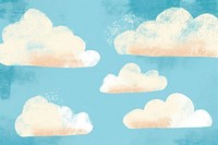 Cute sky and cloud illustration outdoors cumulus weather.