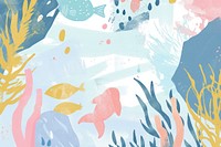 Cute under the sea illustration painting graphics outdoors.