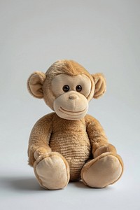 Stuffed doll monkey plush cute toy.