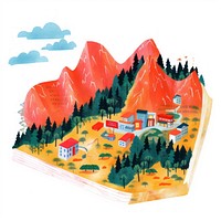 China map mountain outdoors painting. AI generated Image by rawpixel.