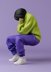 Footwear purple adult disappointment. AI generated Image by rawpixel.