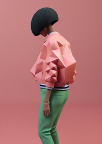 Fashion person pink red. AI generated Image by rawpixel.
