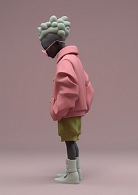 Person pink standing clothing. AI generated Image by rawpixel.