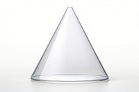Cone transparent glass white background simplicity drinkware.
