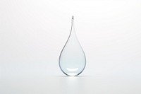 Fluid drop transparent glass vase white background electronics.
