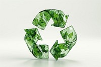 Leaf recycle symbol white background accessories recycling.