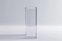 Rectangle glass vase white background.