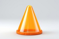 Traffic cone transparent glass white background protection security.