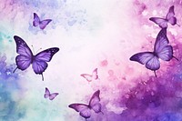 Watercolor colorful butterfly background purple backgrounds flower.