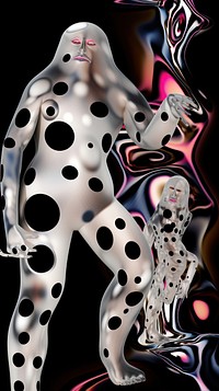  Abstract wallpaper cartoon pattern dalmatian. AI generated Image by rawpixel.