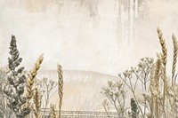 Wheat backgrounds painting plant.