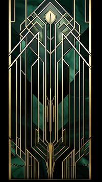  Green art deco architecture backgrounds. AI generated Image by rawpixel.