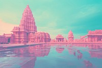  Hindu temple background landmark spirituality architecture. AI generated Image by rawpixel.
