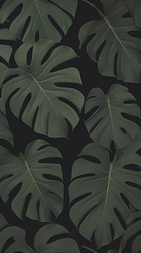  Monstera leaves Green wallpaper plant green. AI generated Image by rawpixel.