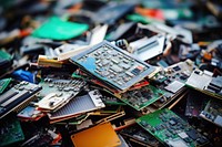 E-waste heap electronics motherboard technology.