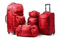 Big Red travel baggages suitcase luggage red.