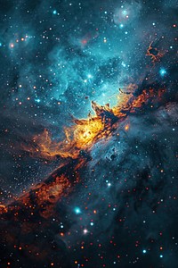 Cosmos galaxy astronomy universe nebula. AI generated Image by rawpixel.