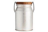 Aluminium milk can bottle white background container. AI generated Image by rawpixel.