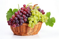 Fruit basket grapes plant food.