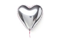 Foil balloon heart white background heart shape.