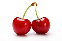 Two fresh cherry fruit plant food. 