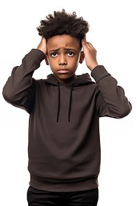 Young black boy sweatshirt portrait sleeve. AI generated Image by rawpixel.