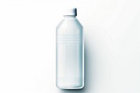 Plastic bottle white white background mineral water.