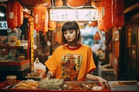 Taiwanese food adult woman.