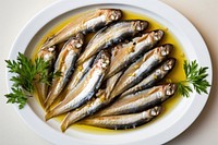 ABoquerones en vinagre plate food sardine. AI generated Image by rawpixel.