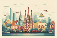 Spain painting travel city. AI generated Image by rawpixel.