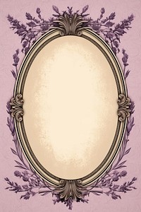 Lavender frame oval old. 