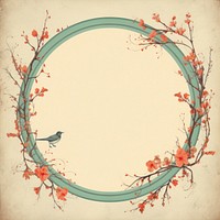 Spring circle plant bird. AI generated Image by rawpixel.
