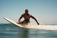 African man sea recreation outdoors.