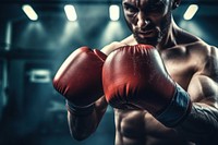 Training boxing punching sports adult. AI generated Image by rawpixel.