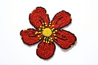  Flower bead jewelry brooch. AI generated Image by rawpixel.