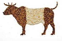  Cow bead art white background. AI generated Image by rawpixel.