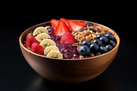 Bowl blueberry fruit food. AI generated Image by rawpixel.