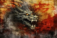 Chinese dragon art representation creativity. AI generated Image by rawpixel.