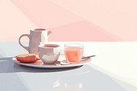 PNG Breakfast saucer coffee drink. AI generated Image by rawpixel.
