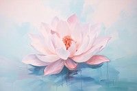 PNG Lotus painting blossom flower. AI generated Image by rawpixel.