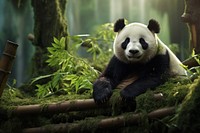 Sitting panda animal wildlife mammal.