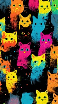 Cat pattern backgrounds graphics. AI generated Image by rawpixel.