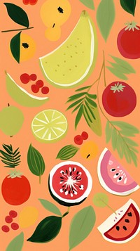  Summer fruit grapefruit pattern. 