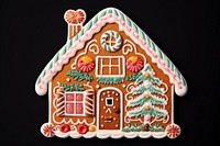 Gingerbread house dessert cookie icing. AI generated Image by rawpixel.
