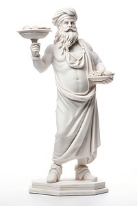 Greek sculpture chef statue figurine white.