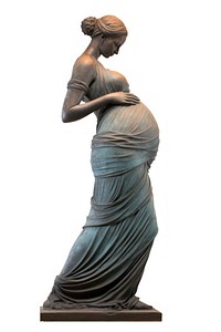 Greek sculpture pregnant woman statue bronze adult.