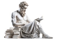 Greek sculpture reading statue adult art.