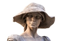 Greek sculpture wearing hat statue female adult.