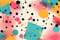 Memphis pattern backgrounds confetti art. AI generated Image by rawpixel.